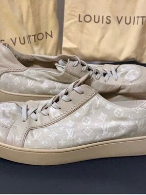 Louis Vuitton Beige Monogram Low-Top Sneakers